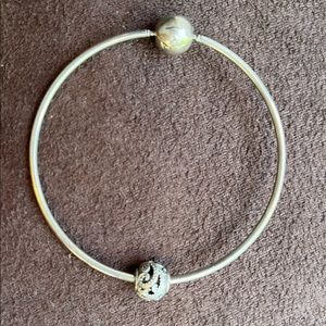 Pandora bangle and charm